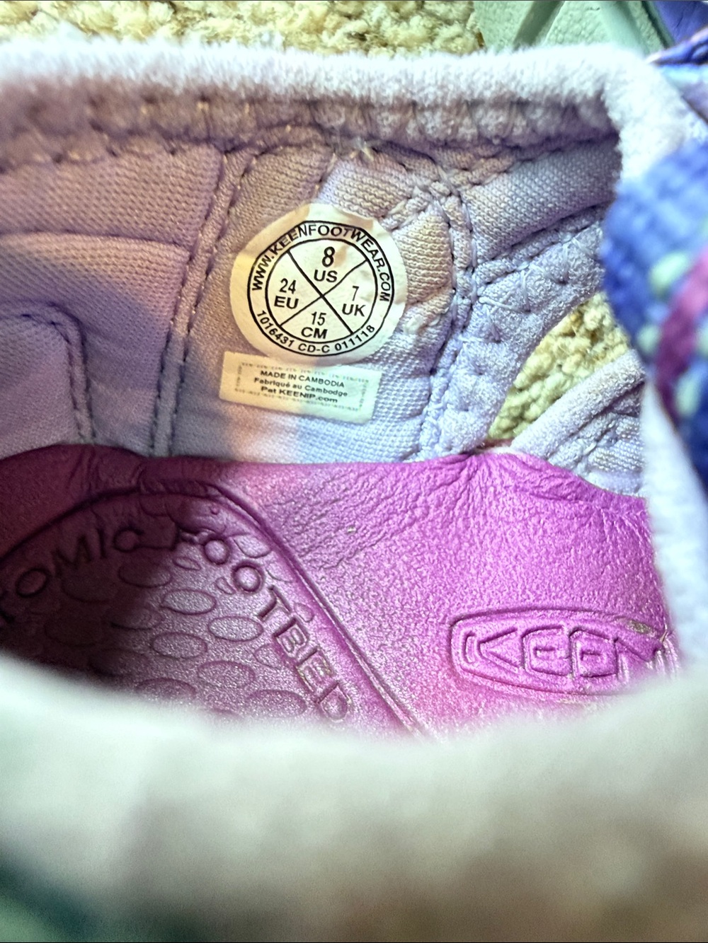Keen | Girls' Purple Multi-Striped Closed-Toe Sandals - Picture 8 of 11